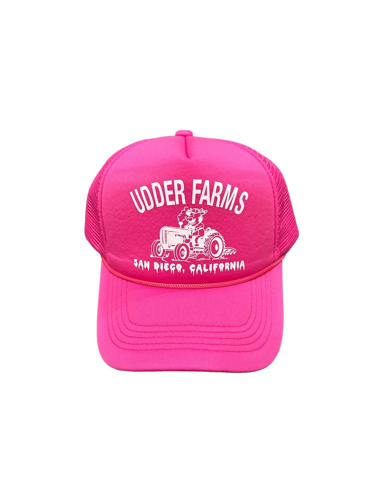 The Trucker - 003. White on Pink.